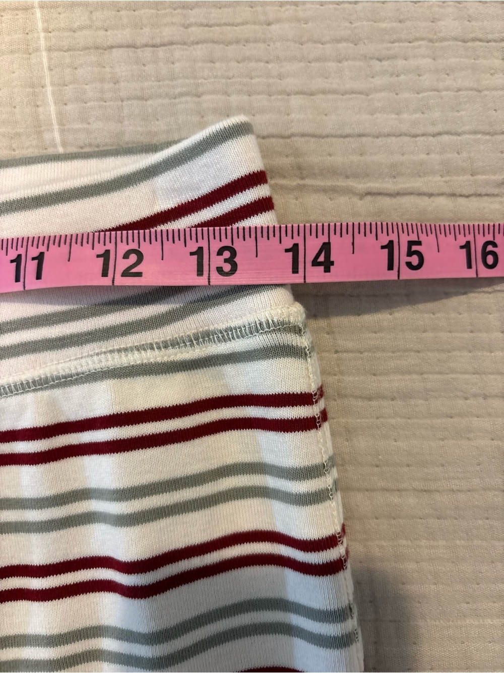 PACT Organic Cotton Burgundy Red Sage Green Striped Long Sleeve Pajama Set S - Picture 8 of 10